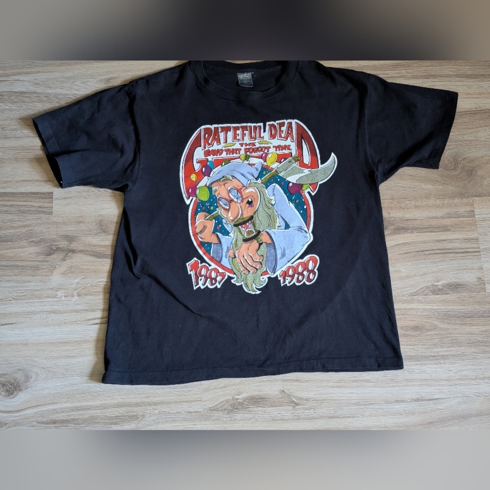 Vintage Grateful Dead Shirt 1987 New Years Jerry Father Time Tee Rare GD Phish